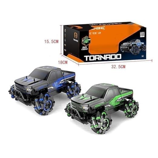 Image of RC Tornado 3D Hummeer Racing Car 360 Degree Off Road Monster Truck Rock Vehicles Stunt Movement Tornado with 2.4ghz Remote Control Light for Kids, Multicolor