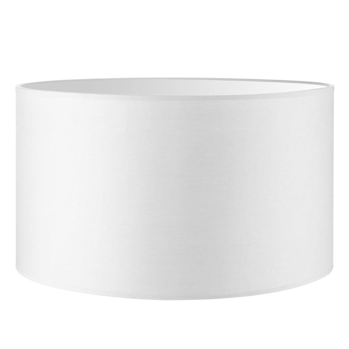 Home Sweet Home Stoff Lampenschirm - D.40 x H.22 cm - Weiß - E27 - für Stehlampe