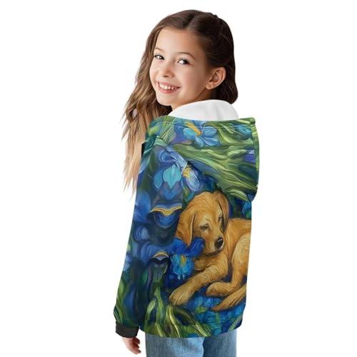 Girls Zip Up Hoodies Size 6-16 Hooded Jacket Kids Sweatshirts Girls Zipper Thick Oversized Funny for School2