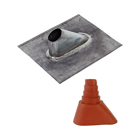 SkyRevolt Dachpfanne aus Blei Bleiziegel Bleipfanne Dachabdeckung Dachziegel Universal mit Gummimanschette Rot Cover