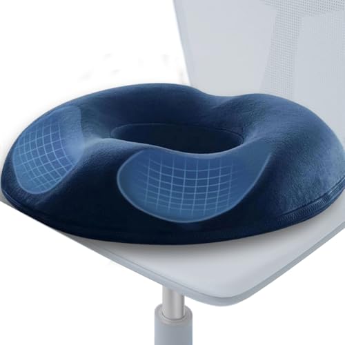 Memory Foam Seat CushionMassage Donut Pillow Anti Hemorrhoids Hip Push Up Yoga Coccyx Orthopedic Seat Cushion Comfort Tailbone Pillow Coccyx Donut Cushion for Home Office Car Chair (For Women)