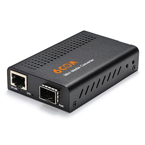 Image of Mini 10G Ethernet Network Media Converter, Unmanaged 1x 100M /1G /2.5G /5G /10GBase-T RJ45 to 1x 10GBase-X SFP+ Slot 10Gigabit Ethernet Media Converter, AC 100V~240V or DC 5~12V Optional