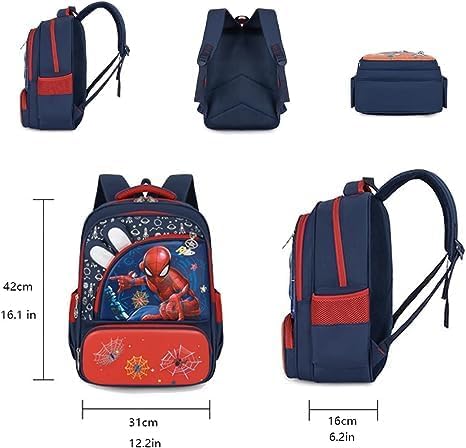 Vista 3 de FENGJINRUHUA Lindo juego de rol de dibujos animados escuela primaria mochila niños cómic niños niñas mochila (C-Navy), C-azul marino , Mochila