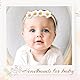 Hebterrka 12 Stück Baby Mädchen Stirnbänder, Blumen Stirnband für Baby Mädchen, Nylon Elastisches Haarband, Gänseblümchen Stirnband, Kleinkind Haaraccessoires