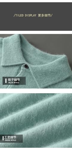 Men Knitted Sweater Loose Lapel Collar Pullovers Long Sleeve Loose Fit Sweater2