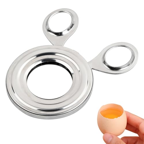 Anseom 1PCS Egg Cutter, Silver Stainless Steel Egg Shell Remover Egg Top Cutter for Boiled Eggs, Egg Opener Kitchen Gadget Tool for Any Egg Size, for All Kinds Soft Boiled Hard Boiled Egg or Raw Egg
