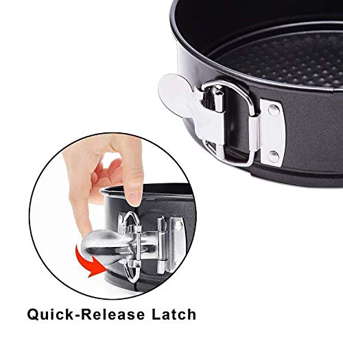 7 Inch Springform And Bundt Pans, Non-Stick Cheesecake And Ice-Cream Cake Bakeware,Carbon Steel Tube Pan 2 In 1 With Removable Bottom And Quick-Release Latch For 5,6,8 Qt Instant Pot Gray #TOP3