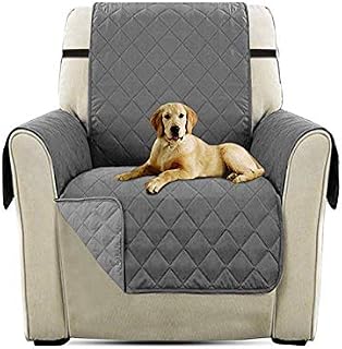 PETEMOO Waterproof Reversible Sofa Slipcover, Furniture Protector, Washable, Anti-Slip with Elastic Straps, For Pets, Kids