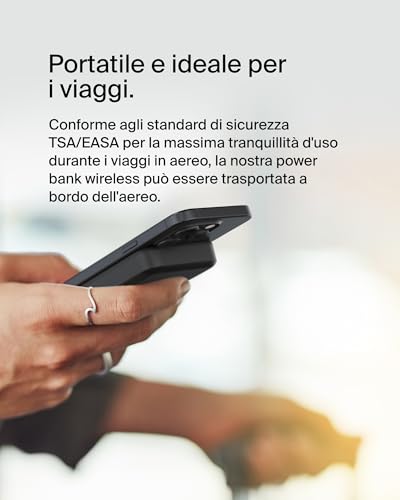 Power Bank Magsafe Belkin Boostcharge Pro Qi2 15W Per Iphone, 8000 Mah, Nero - 4