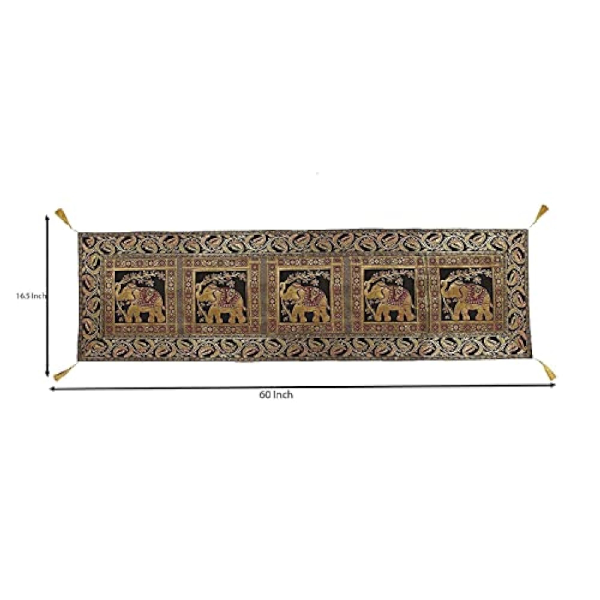 Silk Table Runner Brocade Jacquard Long Runner