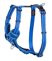 Rogz Utility Control Padded Chest Dog Harness with Two Point Steering Blue Large