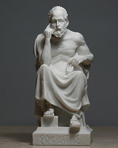 Estatua de Sócrates en Alabastro 17 cm miniatura 7