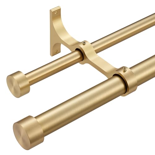 Tringle rideau double Lwiiom aluminium 72-144 po