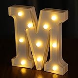 IFDGCTK Light Up Letters, Led Letter Lights 26 Alphabet, Decorative Lighted Letter, Battery Powered Led Marquee Letters for Party, Bar, Night Light, Home Decor(M)
