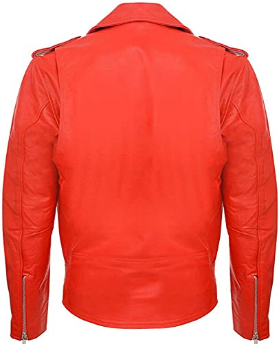Image of Men Leather Jacket - Lambskin Winter Vintage Motorcycle Biker Jacket, Coat Soft & Stylish Moto Ride & Racing Jacket's