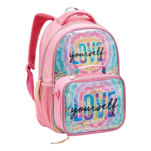 Mochila Escolar Infantil Com Lancheira Removivel Rosa - MI41471