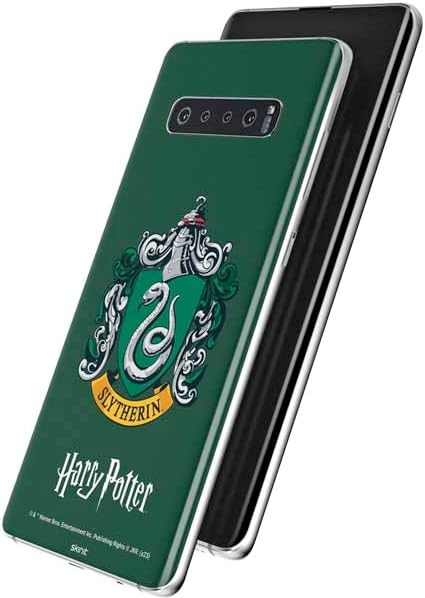 Skinit Decal Phone Skin Compatible with Samsung Galaxy S10 - Officially Licensed Warner Bros Slytherin House Crest Design