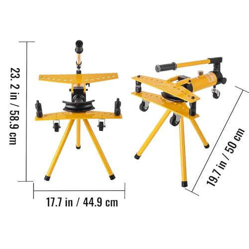 Curvatubi idraulico con capacità di 10 tonnellate e kit di 6 matrici per una piegatura efficiente del tubo