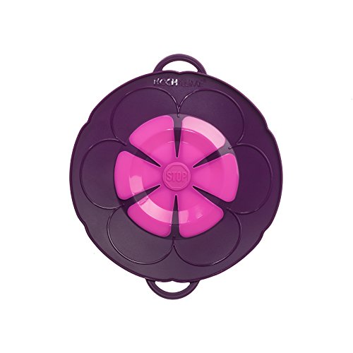 Kochblume S Ø14-18cm | Silikon Überkochschutz | Spritzschutz | Universaldeckel | Premium-Silikon | Hitzbeständig | Spülmaschinenfest | Farbe: lila