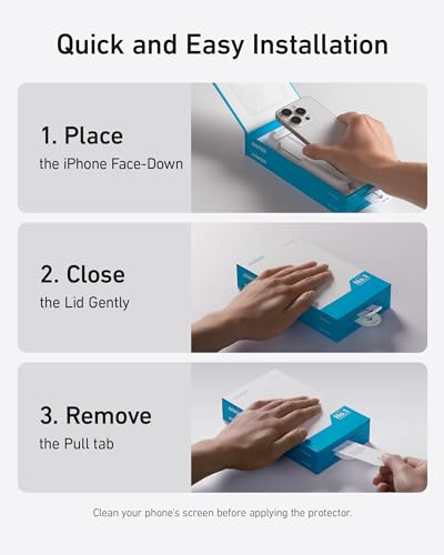Anker iPhone Tempered Glass Screen Protector Guard with Easy Installation Frame (iPhone 15 Pro) 2 41puqlY7OCL