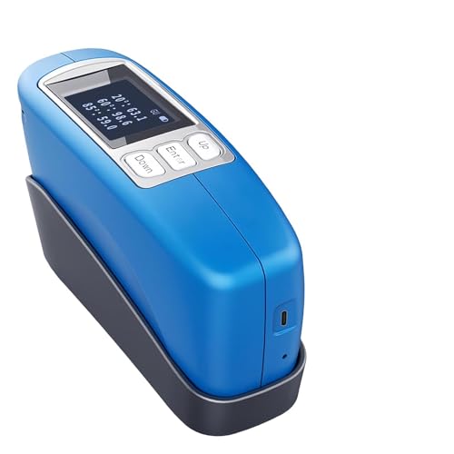 Glosímetro Digital de Alta Precisión, Instrumento de Medición de Brillo para Metales, Pinturas, Plásticos y Cerámica, Precisión de 0.2GU, Almacenamiento de Datos y Suite de Software PC (CS 300)