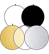 EMART 5 in 1 110cm Reflector Portable Disc Collapsible 43” Light Reflector with Bag - Translucent...