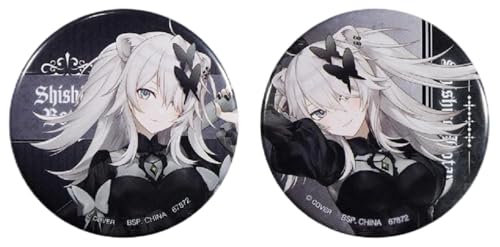 一番くじ ホロライブ Villain Style 獅白ぼたん 缶バッジ オーロラアクリルスタンド アクリルチャーム 推したい名！ラバーチャーム 各種 (缶バッジセット(ノーマル))