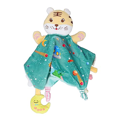 タイガー セキュリティ ブランケット ぬいぐるみ セキュリティ ブランケット ソフト ぬいぐるみ 漫画 かわいい タイガー セキュリティ ブランケット おもちゃ 誕生日プレゼント 新生児 男の子 女の子 寄り添うおもちゃ (緑)