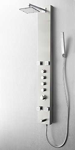 Fresca Bath Fsp8001Bs Pavia Stainless Steel Thermostatic Shower Massage Panel, Brushed Silver #TOP1
