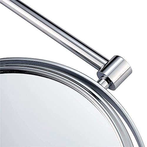 Miroir de maquillage mural extensible 3X avec double face ronde de 8 pouces