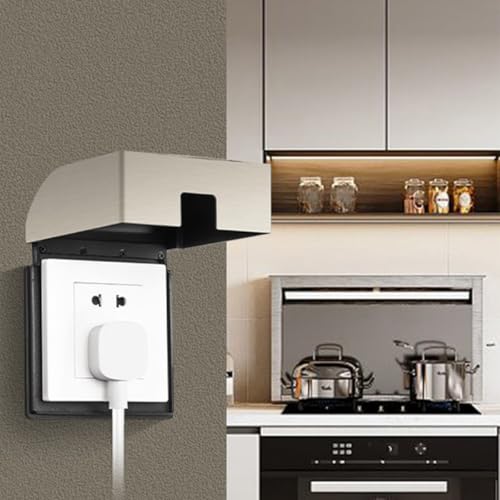 Couvercle boîtier prise étanche type 86 inox argent pour salle de bain