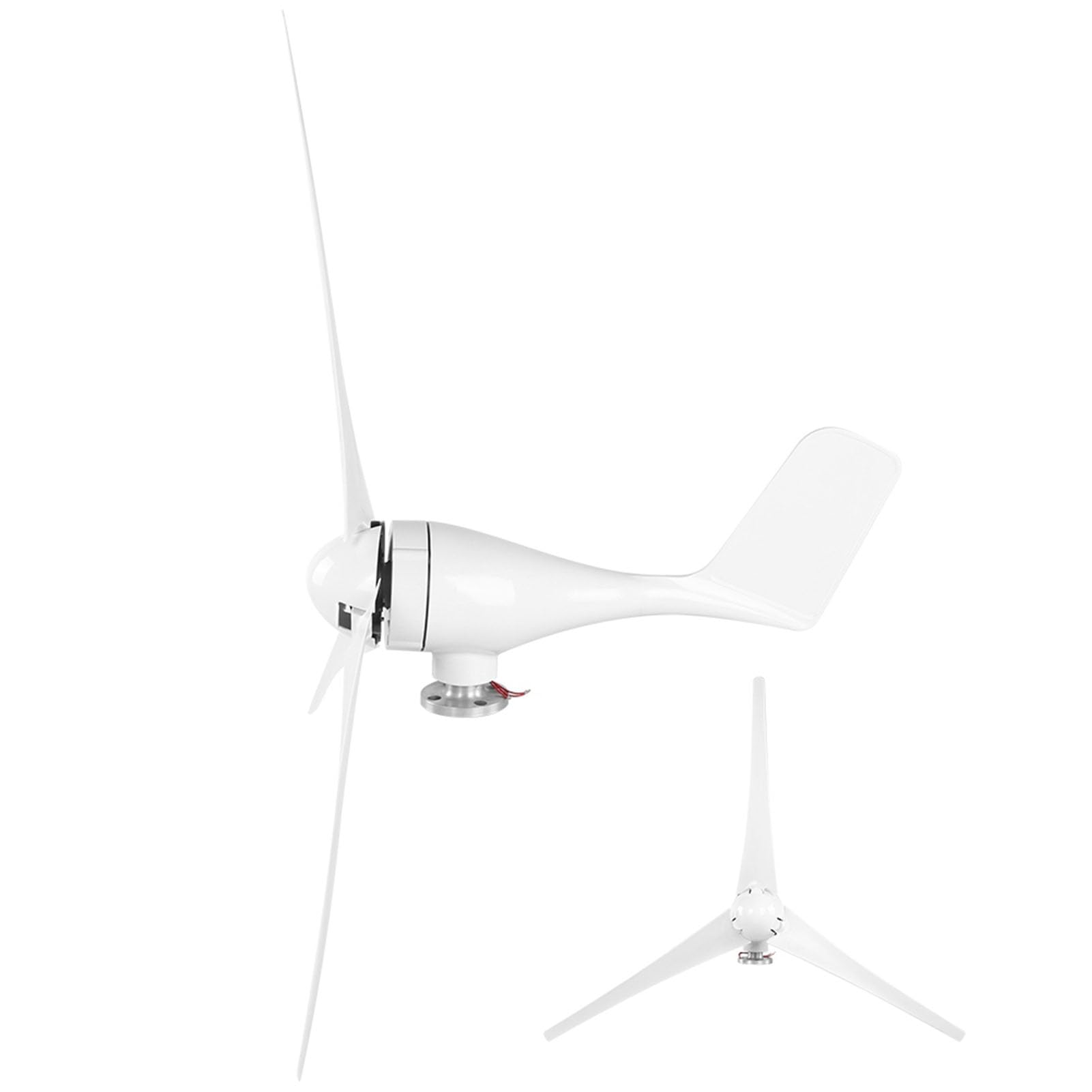 Kit Generatore Eolico di Piccole Dimensioni da 1200 W Ricarica Domestica Efficiente e Uso Marino con Fibra di Nylon a 3 Pale (12V)