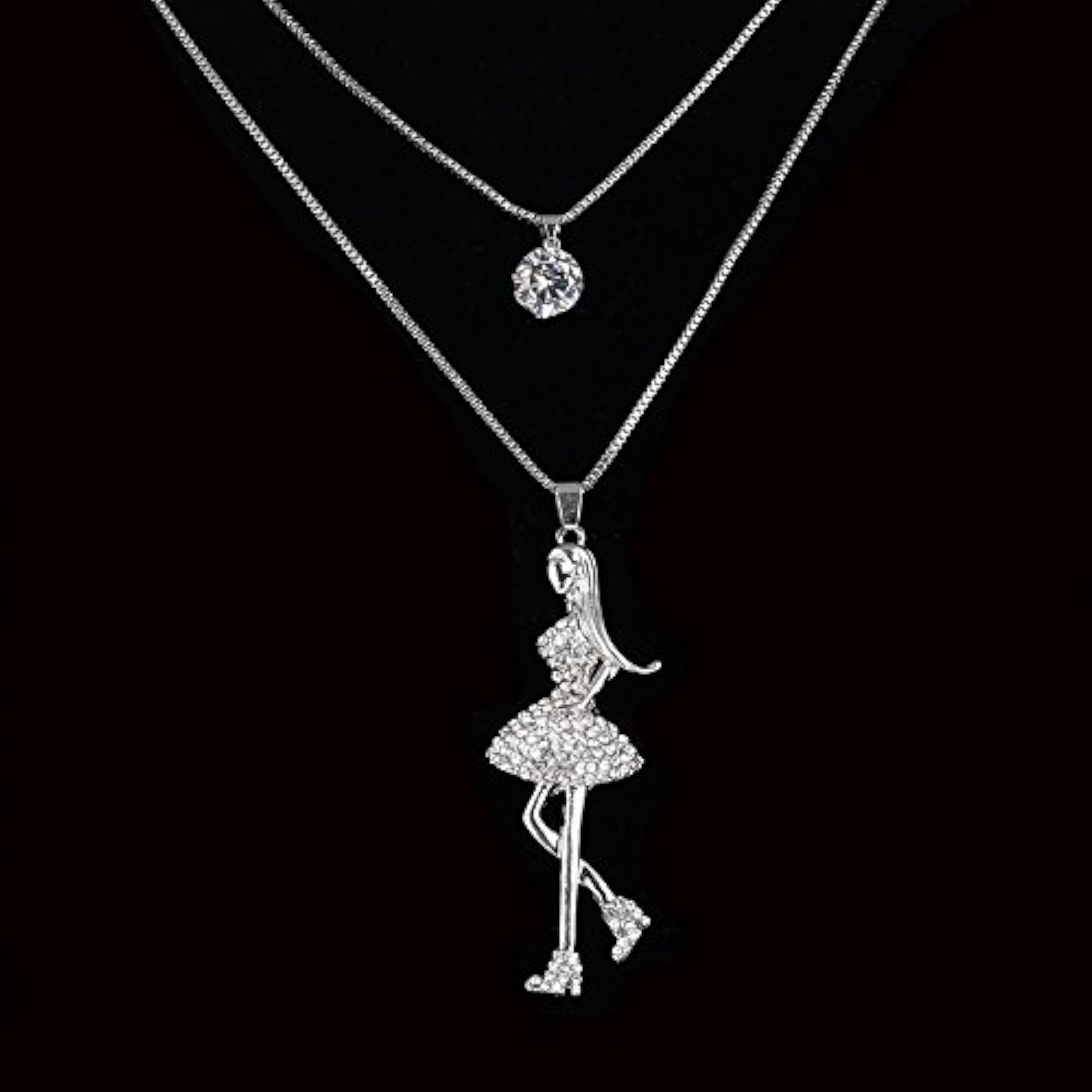 Stylish Long Chain Pendant Necklace