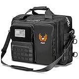 BYIECLD Tactical Laptop Bag for Men, 14 Inch & 18 Inch Military Messenger Bag, 900D Nylon Water Resistant Computer Bag with Luggage Strap, Multipurpose Work Bag for Travel, Business, Campus