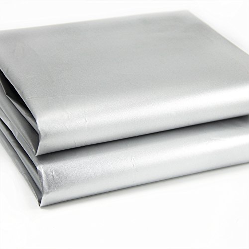 David Accessories 4Y1054407002 Blackout Drapery Shade Fabric Black And Silver 100 Percent Shading Light Waterproof Sunshade Cloth Light Weight thumb #1