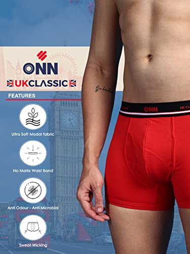 Image of ONN UK Classic Men's Combed Cotton Long Trunk with Feather Touch Ultra Soft Waistband (Pack of 1)