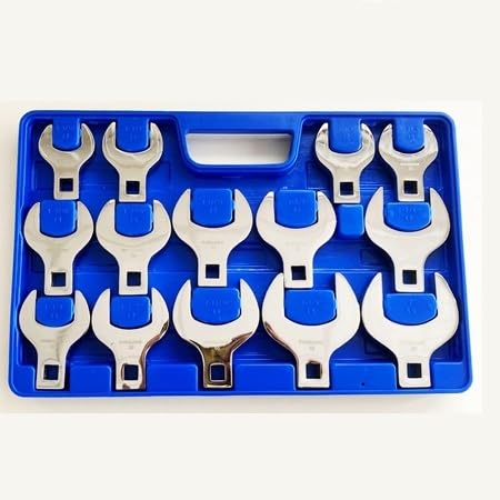 Unibos | 14 Pieces Jumbo Crowfoot Wrenches | Starting from 27 mm to 50 mm | 1/2” Drive | Comes with Carry Case (14)
