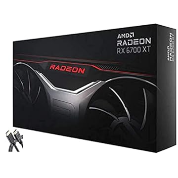 Placa de vídeo para jogos AMD Radeon RX 6700 XT 2021 com 12GB GDDR6, + AllyFlex HDMI