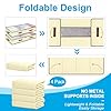 90L Under Bed Storage Containers, Closet Organizers and Storage Bins, Foldable Underbed Storages Bags for Blankets, Towels, Comforter, Sweaters, Pillows, Linen Sheets, Wrapping Paper, 4 Pack Beige #4