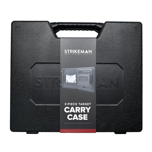 Strikeman 3-Piece Carry Case – Made for the Single-Target Dry-Fire Laser Training System – Keeps Your Shooting Target, Phone Mount & Laser Cartridges Organized & Protected