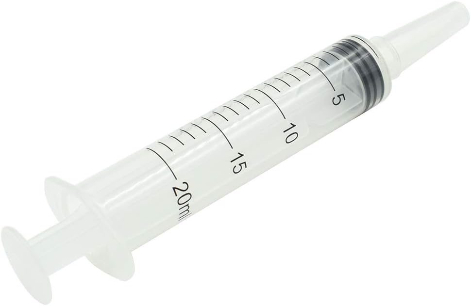 Dasunny 5 Pcs 20ml Lab Sample Injection Syringes with 39.4 Inch Tube, Plastic Garden Syringe for Scientific Labs, Watering, Refilling : Everything Else