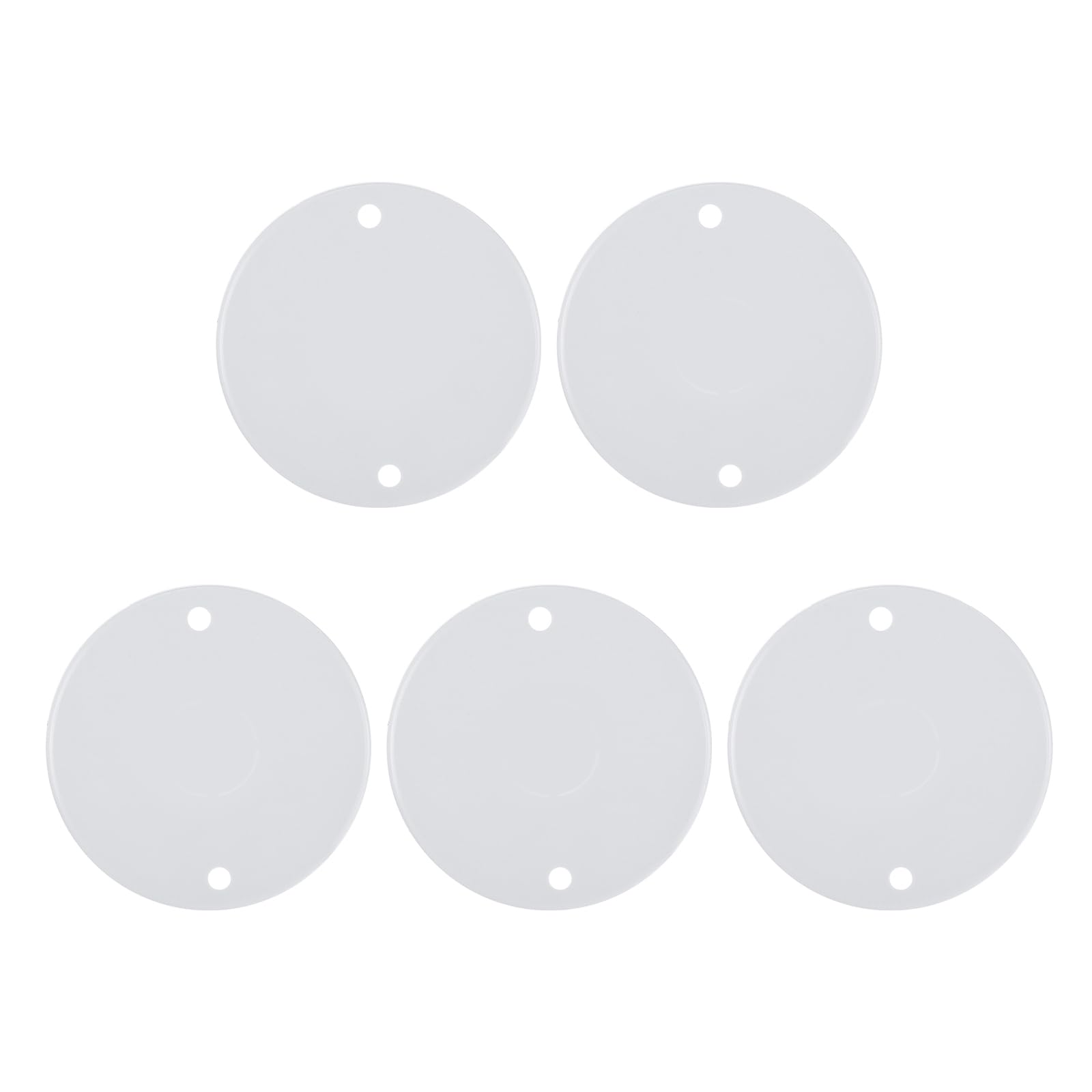 MECCANIXITY 5Pcs PVC Conduit Lid Round Junction Box Cover PVC Round Circular Box Lids 65mm OD for Conduit Box