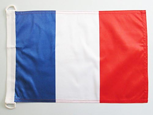 AZ FLAG France NAUTICAL Flag 18'' x 12'' - French flags 30 x 45 cm - Banner 12x18 in for boat