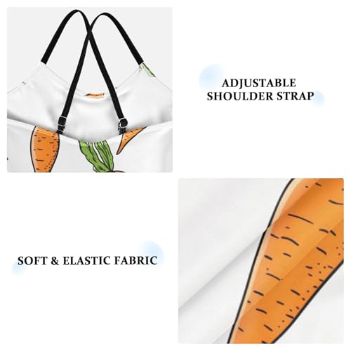 Carrots Pattern Girls One Piece Swimsuits Quick Dry Beach Swimwear Bathing Suit4