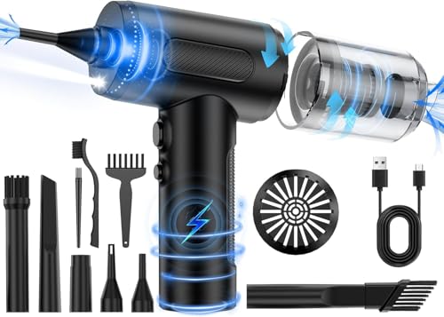 Opinta 3 in 1 Compressed Air Duster/Pump & Wireless Vacuum Cleaner - 3 Level Adjustable, 68W Power -...
