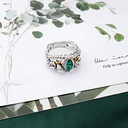 FAADBUK Aragon Rings Jewelry LOTR Aragon's Green Stone Rings 8 to 11 Aragon Snake Gothic Rings(Size - 10)2