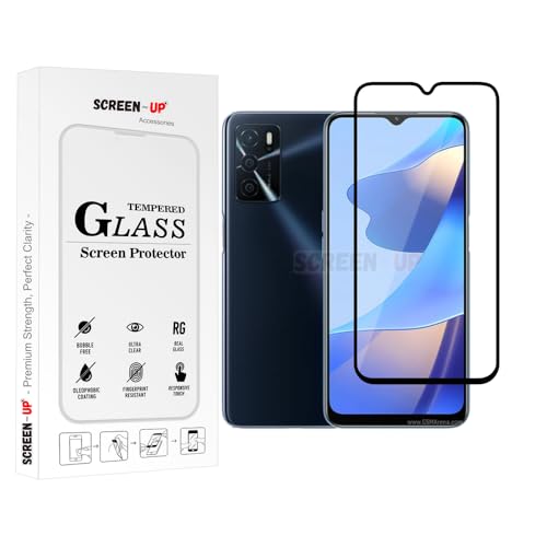 Image of ScreenUp Tempered Glass For Oppo A54s - Ultra Clear, 9H Scratch Resistant, Full Coverage, Easy Install Screen Protector
