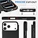 SHIELDON Slim Wallet Case for iPhone 17 Pro Max 6.9-inch 5G 2025 | Genuine Leather | Magnetic Closure | Wireless Charging | RFID Blocking Credit Card Holder | Folio Protective Cover | Black