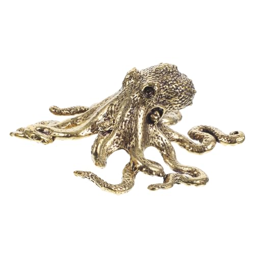 Figurine de poulpe en laiton pour rompre la monotonie du bureau