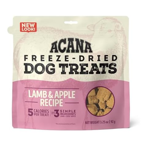 ACANA Singles Freeze Dried Dog Treats, Limited Ingredient Grain Free Lamb & Apple Recipe, 3.25oz Cover